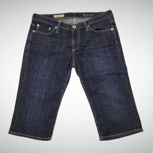 AG JEANS Malibu Dark Indigo Wash Cropped Bermuda Length Jeans Sz 27R